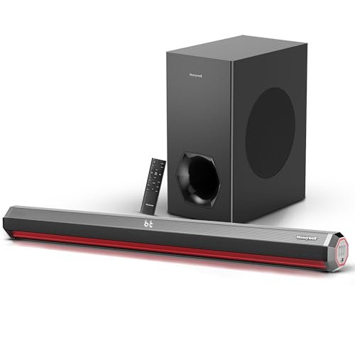 Honeywell Newly Launched Trueno U4000 Soundbar 240w, 2.1Ch Surround Sound Home Theatre, Deep Bass Subwoofer,3 EQ Modes,LED