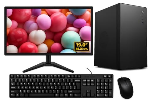Desktop PC | Core i5-3440 | 8GB RAM DDR3 | 256GB SSD | 19 Inch LED Monitor | WiFi & Bluetooth | Windows 11 with MS Office 2021 | Complete Desktop
