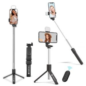 Tygot Bluetooth Extendable Selfie Sticks with Wireless Remote and Tripod Stand, 3-in-1