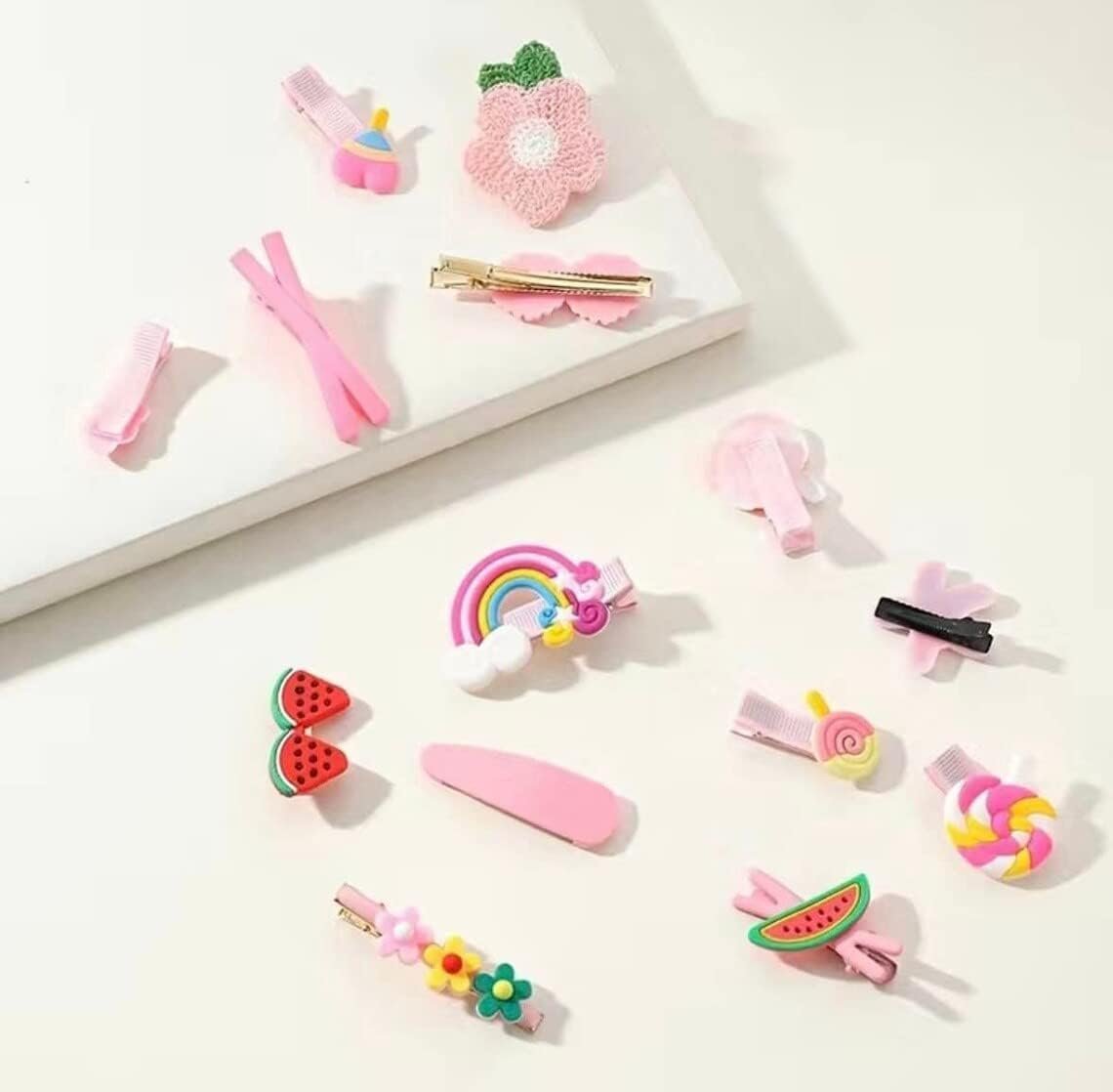 Vizaro 14pcs Hair Clips for Girls Kids - Cute Hair Clips & Pins Set for Baby & Small Girls - Image 3