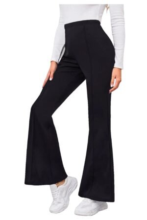 Dream Beauty Fashion Women's Bell Bottom High Waist Trouser, Elastic Flared Bootcut Pants, Stretchy Parallel Leg for Casual Office