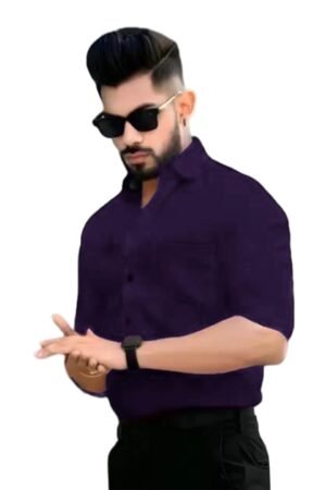 Pinkmint Cotton Spread Collar Long Sleeve Shirt for Men Formal Wear Office Wear Multicolour