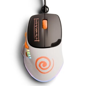 Kreo X Naruto Hawk Gaming Mouse with Programmable Buttons & RGB Lighting, Top Pixart Sensor, Adjustable DPI with 1.5m Long Braided Cable