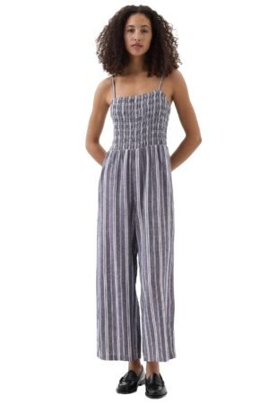 GAP Women's Linen Blend Smocked Maxi Casual Dress