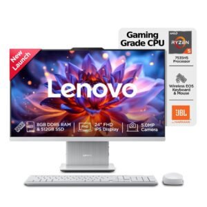 Lenovo Ideacentre AIO AMD Ryzen 7 7735HS 23.8" FHD IPS All-In-One Desktop(16GB RAM/512GB SSD/Win11