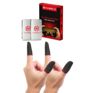 Humble Gaming Thumb & Finger Sleeves – Anti-Slip, Sweat-Proof, High Precision for PUBG, COD, Freefire & Other Mobile Games