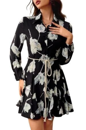 Leriya Fashion Summer Dress for Women – Short One Piece A-Line Midi Dress