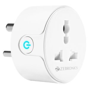 Zebronics ZEB-SP110, Smart Wi-Fi Plug Compatible with Google Assistant & Alexa
