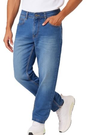 London Hills Men's Regular Fit Mid Rise Denim Jeans
