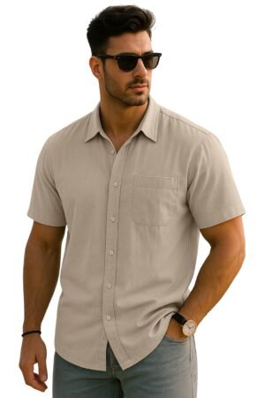 Veirdo® Men’s Classic Half Sleeve Button Down Shirt