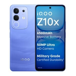 iQOO Z10x 5G (Ultramarine, 6GB RAM, 128GB Storage) | 6500 mAh Large Capacity Battery