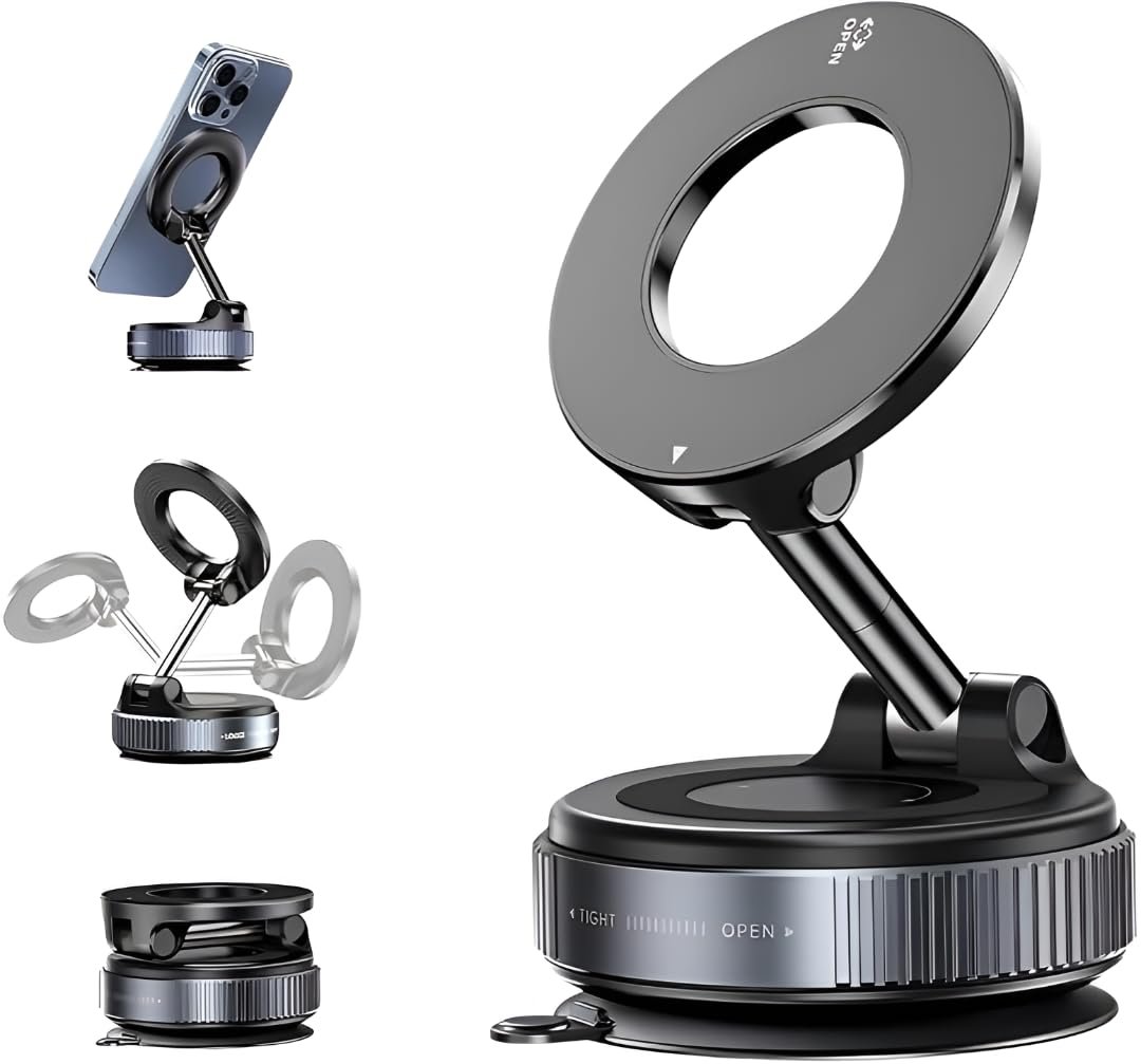 Tridex Magnetic Phone Holder – 360° Adjustable Car Phone Mount & Desk Stand