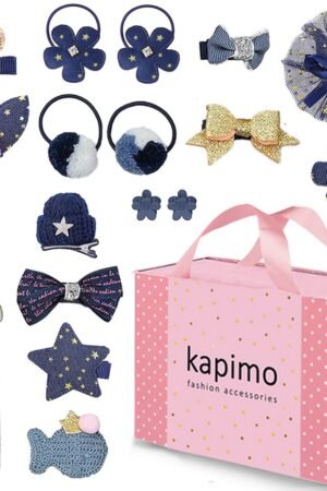 Hair Clips for Girls Cute Fashionable Set of 18 pcs (BLUE)