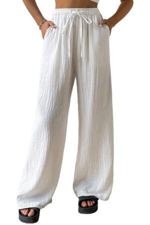 Shasmi Women High Rise Loose Fit Trousers Pants