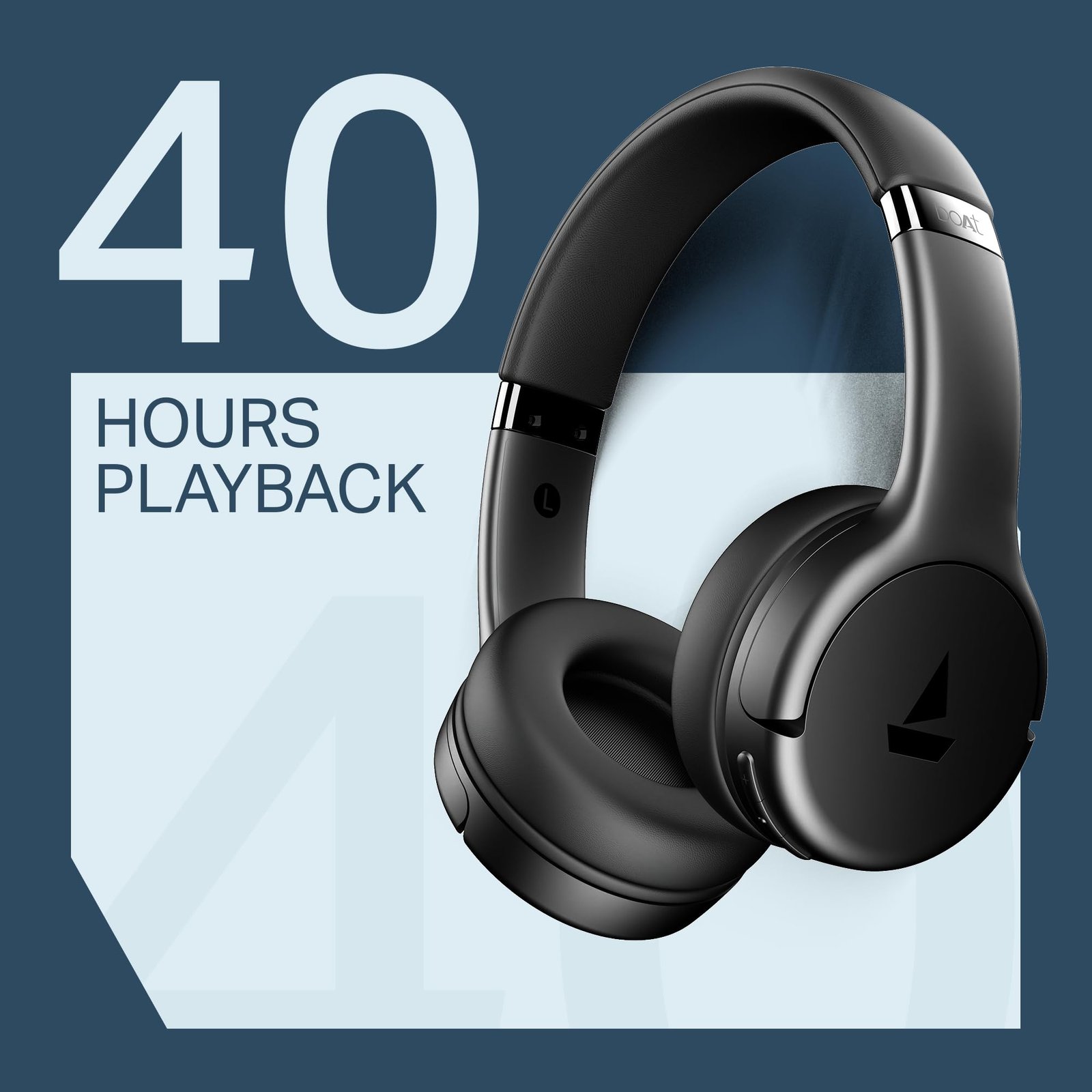 boAt 2025 Launch Rockerz 411, 40Ms Low Latency, 40Hrs Battery, 40Mm Drivers, ENx Tech - Image 2