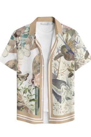 BULLMER Trendy Regular Fit Printed Half Sleeve Shirt for Men