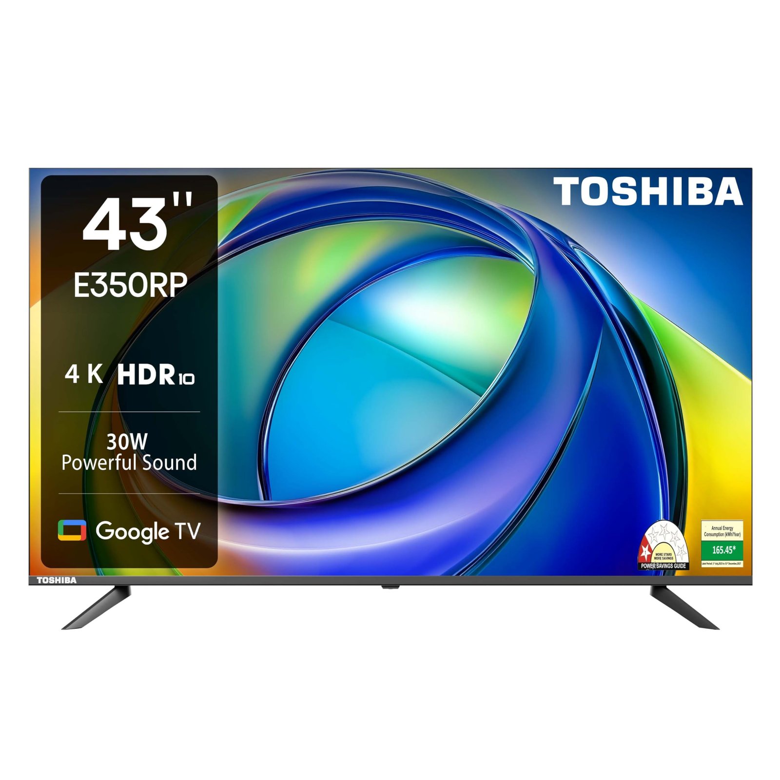TOSHIBA 108 cm (43 inches) C350NP Series 4K Ultra HD Smart LED Google TV 43C350NP (Black)