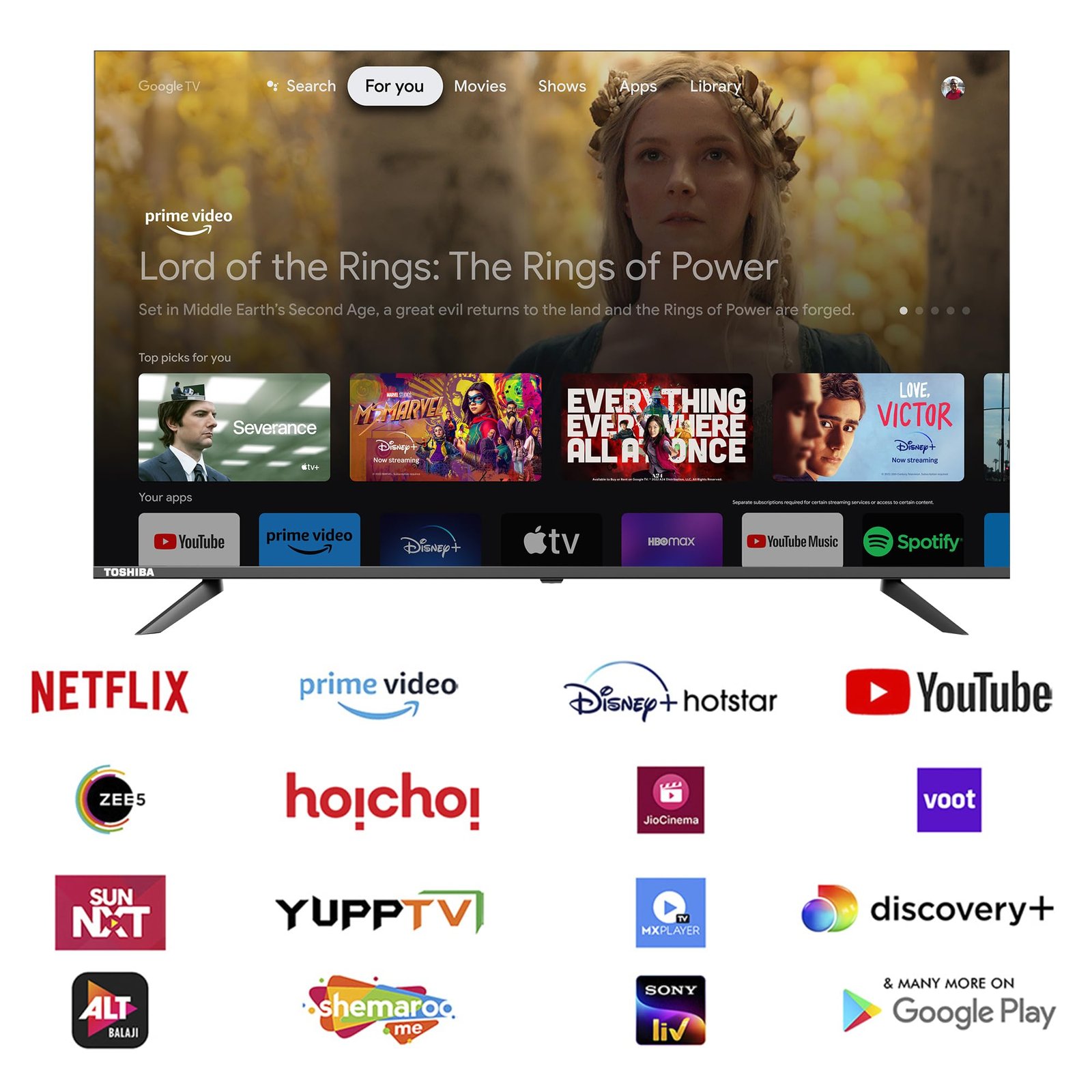 TOSHIBA 108 cm (43 inches) E38RP Series Full HD Ready Smart QLED Google TV 43E38RP - Image 3