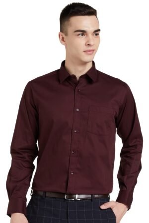 Symbol Men's Solid Cotton Formal Shirt | Plain | Full Sleeve - Regular Fit