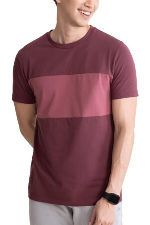 DAMENSCH Men’s Element Casual Solid Contrast Stitch T-Shirt