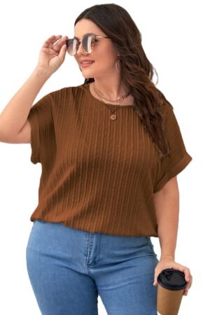 Womens Dressy Casual Business Work Tops Summer Half Sleeve Boat Neck Jacquared Top for Women Formal, Casual,