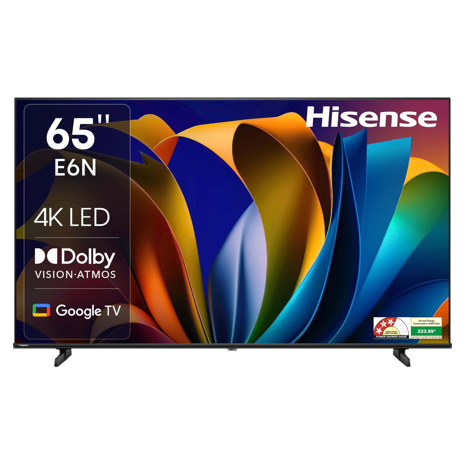 Hisense 108 cm (43 inches) E6N Series 4K Ultra HD Smart LED Google TV 43E6N (Black)