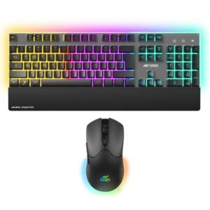 Ant Esports KM500 Pro Wireless Gaming Keyboard and Mouse Combo, LED Backlit Rechargeable 2000mAh Battery,