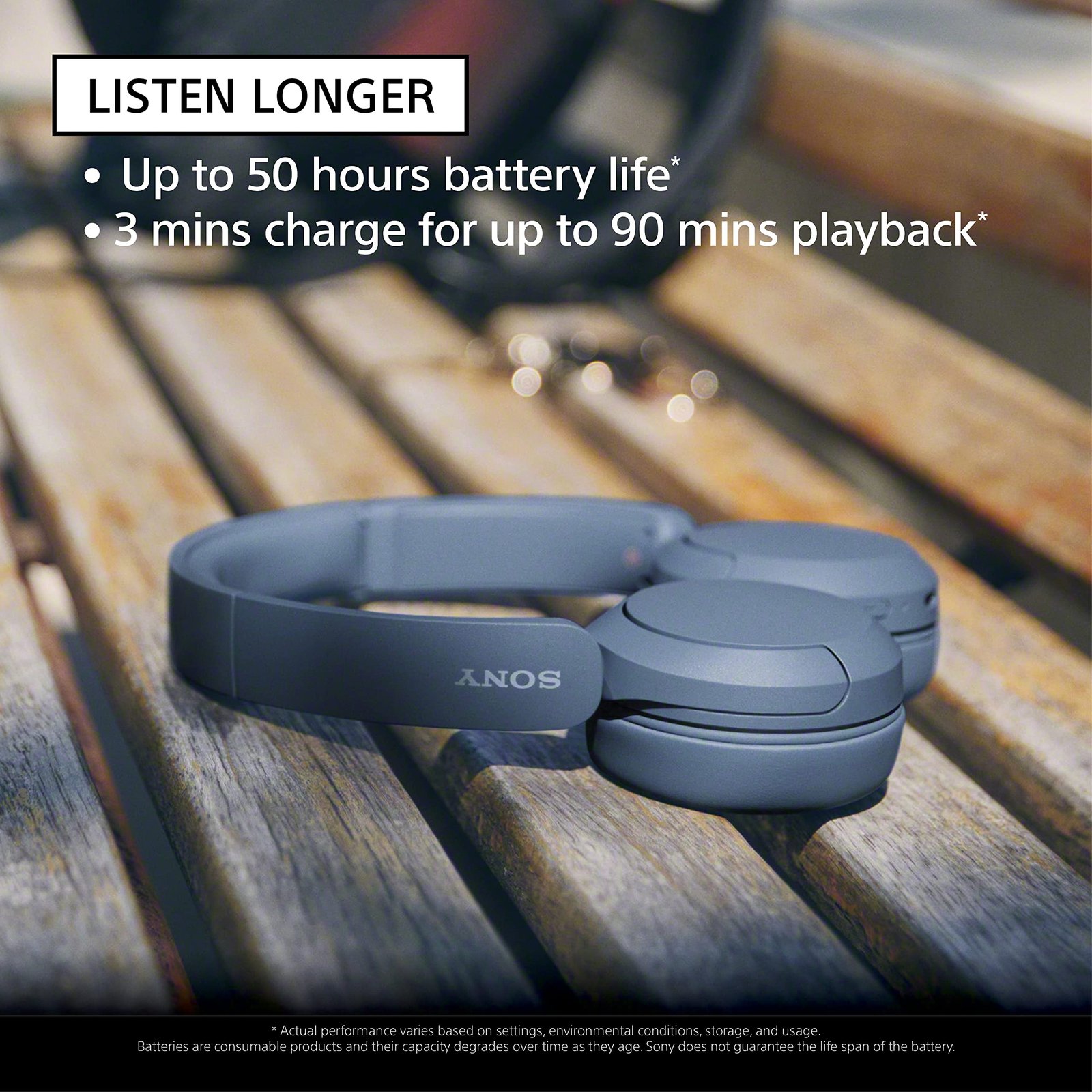Sony WH-CH520 Wireless Bluetooth Headphones On Ear with Mic, Up to 50Hrs Battery - Image 2