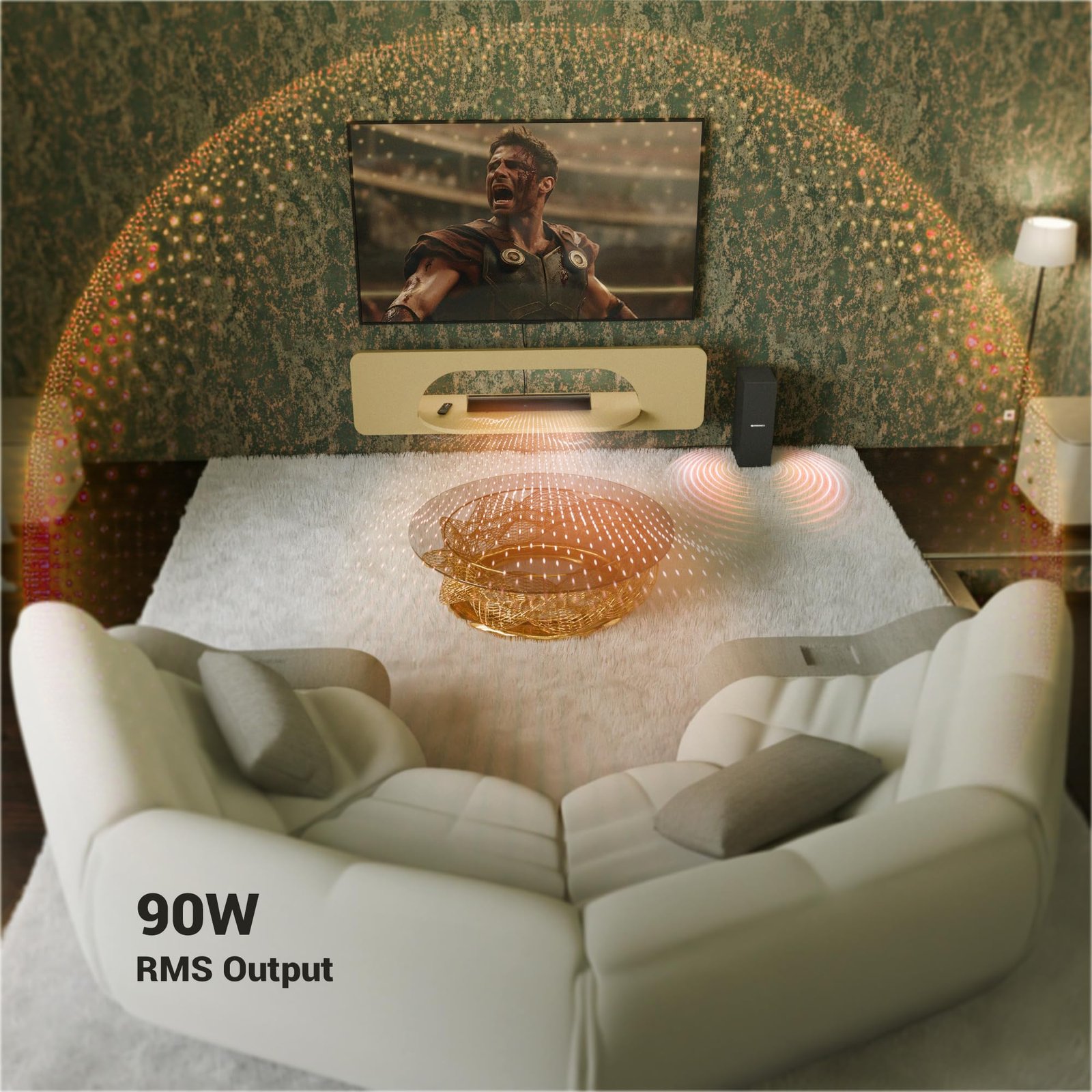 ZEBRONICS 90 Watts, Compact Soundbar, Home Theatre, Dual Driver Soundbar, 11.43cm Subwoofer, HDMI ARC, Bluetooth v5. - Image 2