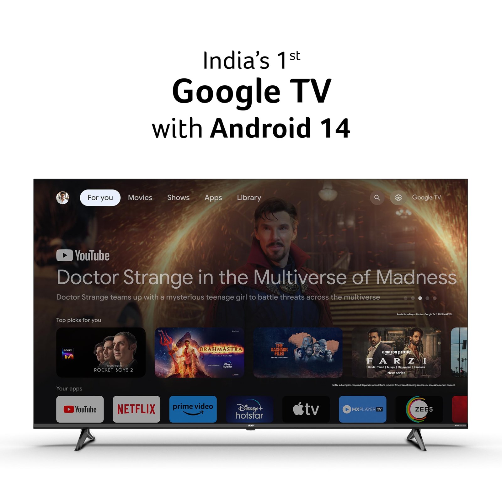 acer 100 cm (40 inches) Ultra I Series FHD Smart LED Google TV AR40FDGGU2841BD - Image 3