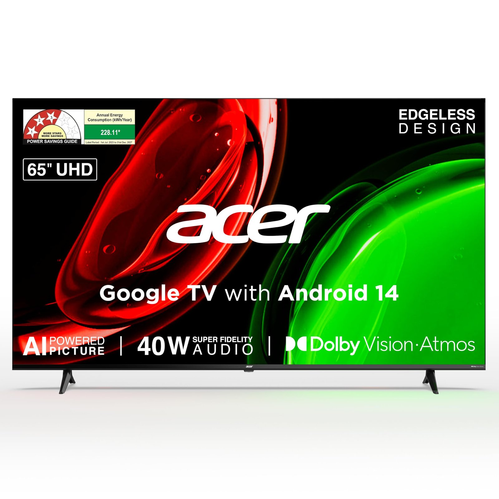 acer 100 cm (40 inches) Ultra I Series FHD Smart LED Google TV AR40FDGGU2841BD