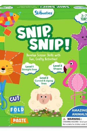 Skillmatics Paper Scissor Activity Book Snip Snip 25 Fun Cutting & Creative Activities for Preschoolers 2 Child-Safe Scissors