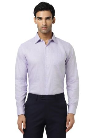 Van Heusen Formal Checkered Shirt for Men| Premium Cotton| Full Sleeves| Slim Fit |Breathable Fabric