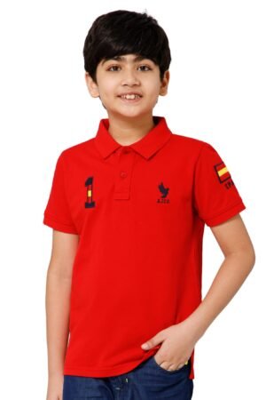Alan Jones Clothing Boy's Cotton Regular Fit Polo T-Shirt