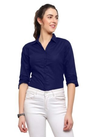 Blue Ronin Women 3/4 Sleeve Stylish Western Official Formal Shirts Regular fit Shirts for Women