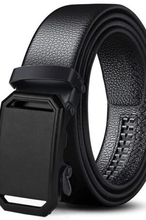 ZORO Men's Vegan Leather Belt for Men, Formal/Casual,Autolock,Black | Fit on up to 40 Inches Waist size