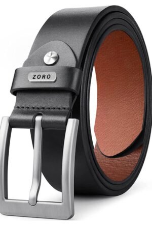 ZORO Men's Genuine Leather Belt for Men | Black,Brown,Tan