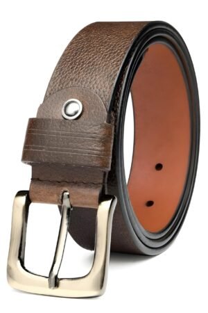 Men’s Genuine Leather Casual Belt | Handed Milled Textured | Durable Pin Buckle