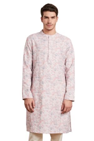 Symbol Premium Men's Regular Polyester Embroidered Long Kurta